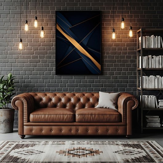 Abstracte Gouden Verbindingen Poster