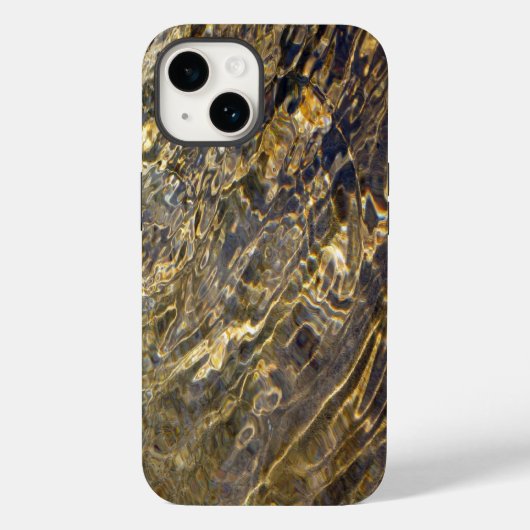 Abstracte gouden waterkringen Case-Mate iPhone case (Achterkant)