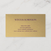 Abstracte gouden waterverf kleurrijke inkt visitekaartje (Achterkant)