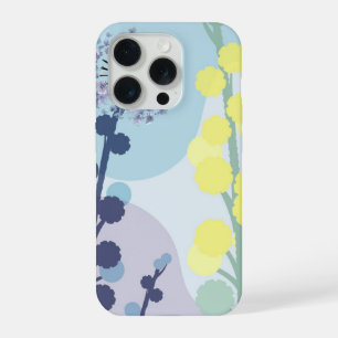Abstracte Gouden Wattle Moderne Acacia Illustratie iPhone 15 Pro Case