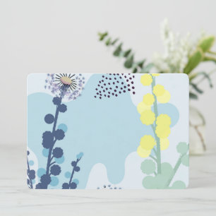 Abstracte Gouden Wattle Moderne Acacia Illustratie Kaart