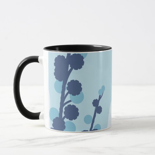 Abstracte Gouden Wattle Moderne Acacia Illustratie Mok (Links)