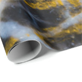 Abstracte gouden witte lijnen rotsachtige textuur cadeaupapier (Rol Hoek)