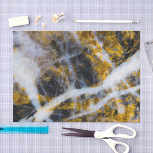 Abstracte gouden witte lijnen rotsachtige textuur tissuepapier (Craft)
