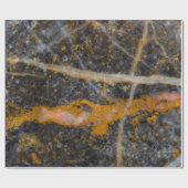 Abstracte gouden witte lijnen rotstextuur cadeaupapier (Vlak)