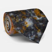 Abstracte gouden witte lijnen rotstextuur stropdas (Opgerold)