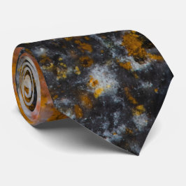 Abstracte gouden witte lijnen rotstextuur stropdas