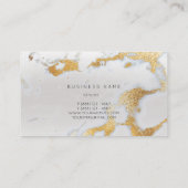 Abstracte gouden zilver grijze metalen lijst visitekaartje (Achterkant)