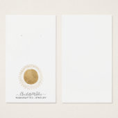 Abstracte Gouden Zon Faux Folie Oorbel Display Kaa Visitekaartje (Voorkant /achterkant)