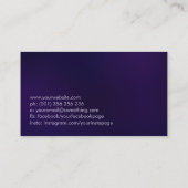 Abstracte gouden zwenkboomtak - kleurrijke bladere visitekaartje (Achterkant)