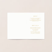 Abstracte goudfolie | huwelijksuitnodiging folie kaarten (Binnen)