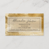 Abstracte goudfolie trendy haar en make-up visitekaartje (Achterkant)