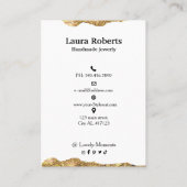 Abstracte goudfolie visitekaartje (Achterkant)