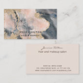 Abstracte goudglitterige wasvloeistof voor elegant visitekaartje (Voorkant / Achterkant)