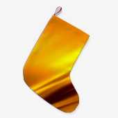 Abstracte goudgolvende achtergrond kleine kerstsok (Voorkant (Hangend))