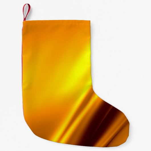 Abstracte goudgolvende achtergrond kleine kerstsok (Voorkant)