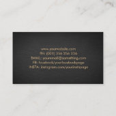 Abstracte goudkleurige inktspleetboom visitekaartje (Achterkant)