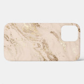 Abstracte goudmarmer met glittergolven Case-Mate iPhone case (Achterkant (horizontaal))