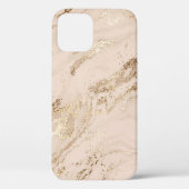 Abstracte goudmarmer met glittergolven Case-Mate iPhone case (Achterkant)