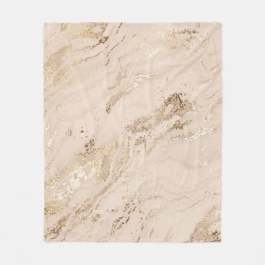 Abstracte goudmarmer met glittergolven fleece deken (Voorkant)