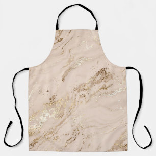 Abstracte goudmarmer met glittergolven schort