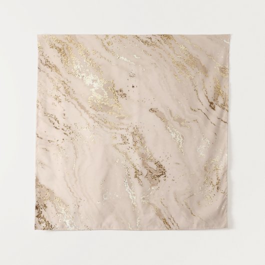 Abstracte goudmarmer met glittergolven wandkleed (Voorkant (horizontaal))