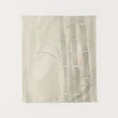 Abstracte goudolide  bamboe bambusa beig wandkleed (Voorkant)