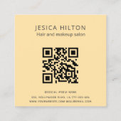 Abstracte goudpastelwasprogramma's met goudglitter vierkante visitekaartje (Achterkant)