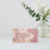 Abstracte goudpastelwasprogramma's met goudglitter visitekaartje (Staand voorkant)