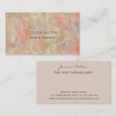 Abstracte goudpastelwasprogramma's met goudglitter visitekaartje (Voorkant / Achterkant)