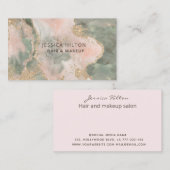 Abstracte goudpastelwasprogramma's met goudglitter visitekaartje (Voorkant / Achterkant)