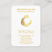 *~* Abstracte goudpenseel Zen Meditation Reiki Yog Visitekaartje (Achterkant)