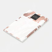 Abstracte goudpenseelstreken van Roos op wit Post-it® Notes (Schuin)