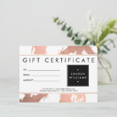 Abstracte goudpenseelstreken van Roos op witte Kaa (Staand voorkant)