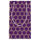 Abstracte goudroze bloemen klein cadeauzakje (Voorkant)