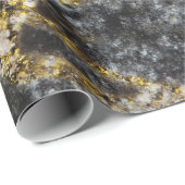 Abstracte goudsparken met rotsachtige textuur cadeaupapier (Rol Hoek)