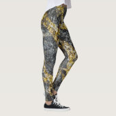 Abstracte goudsparken met rotsachtige textuur leggings (Rechts)