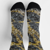 Abstracte goudsparken met rotsachtige textuur sokken (Top)