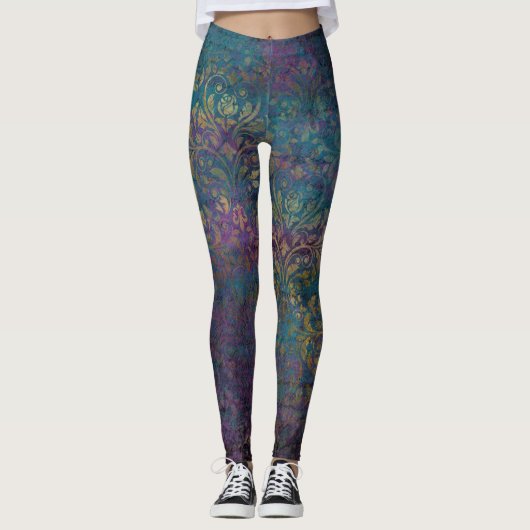 Abstracte goudtexturen leggings (Voorkant)