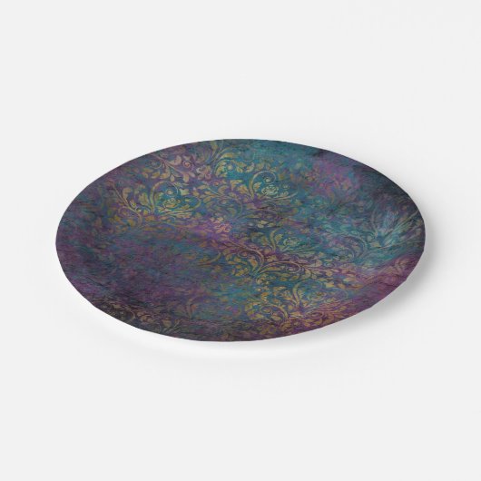 Abstracte goudtexturen papieren bordje (Gekanteld)