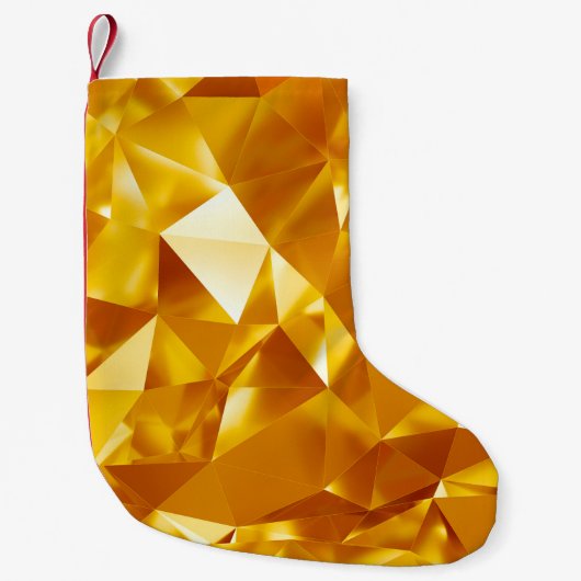 Abstracte goudtextuur kleine kerstsok (Voorkant)
