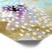 Abstracte goudverf poster (Hoek)