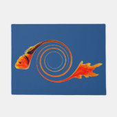 Abstracte Goudvis Aquatische Kunst Deurmat (Voorkant)