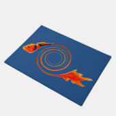 Abstracte Goudvis Aquatische Kunst Deurmat (Schuin)
