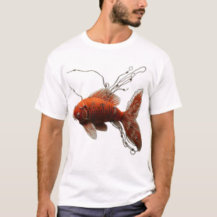 "Abstracte Goudvis" Artistiek Grafisch T-shirt – U
