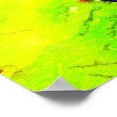 Abstracte goudvis Bowl Aquarium Waterverf 2 Poster (Hoek)