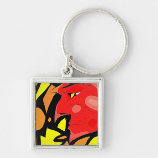 Abstracte graankkunst sleutelhanger (Voorkant)