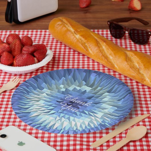 abstracte gradiënt lage poly textuur papieren bordje (Picknick)