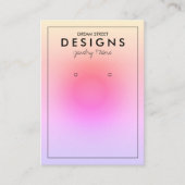Abstracte Gradient Pink Trendy Oorbel Display Kaar Visitekaartje (Voorkant)