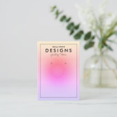 Abstracte Gradient Pink Trendy Oorbel Display Kaar Visitekaartje (Staand voorkant)